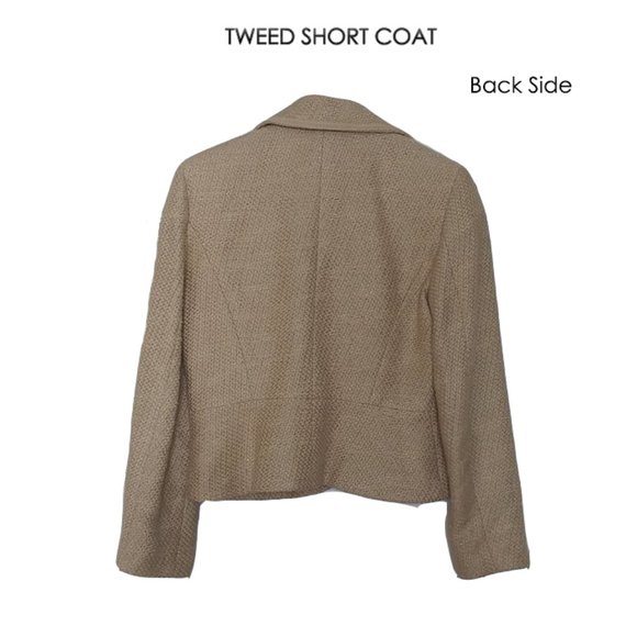 Talbots Tweed Short Coat - Cream Color - Picture 2 of 2